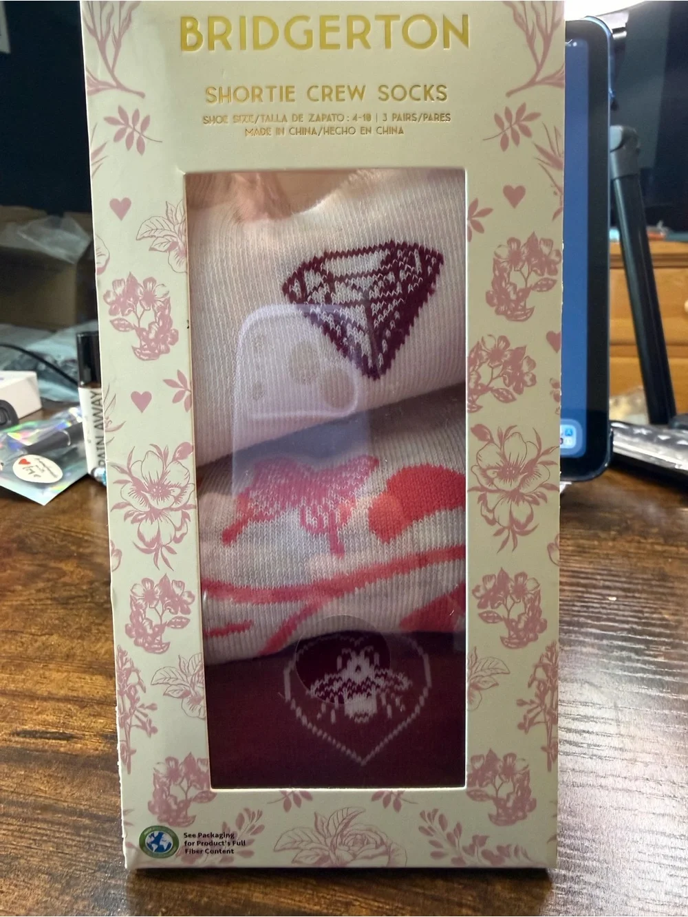 Bridgerton Shortie Crew Socks - set of 3 - NEW